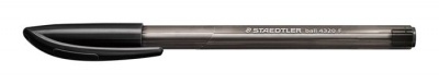 Golyóstoll, 0,3 mm, kupakos, STAEDTLER "Ball 432", fekete